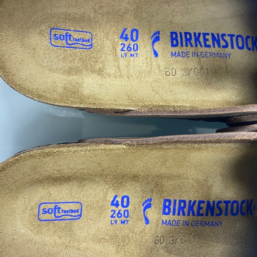 Birkenstock Size 40 M7 W9 Boston BS Soft Footbed Leather Clogs Dark Brown NEW - Picture 3 of 11